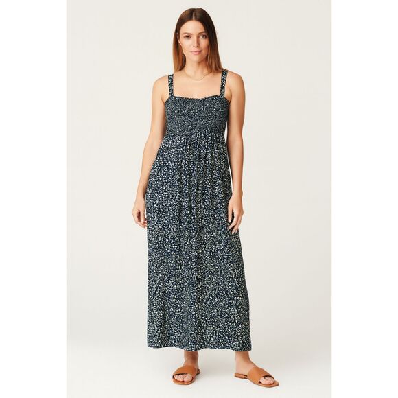 favorite daughter Dresses & Skirts - Favorite Daughter Blue Yellow Floral Relaxed Maxi Dress Women's Size Large